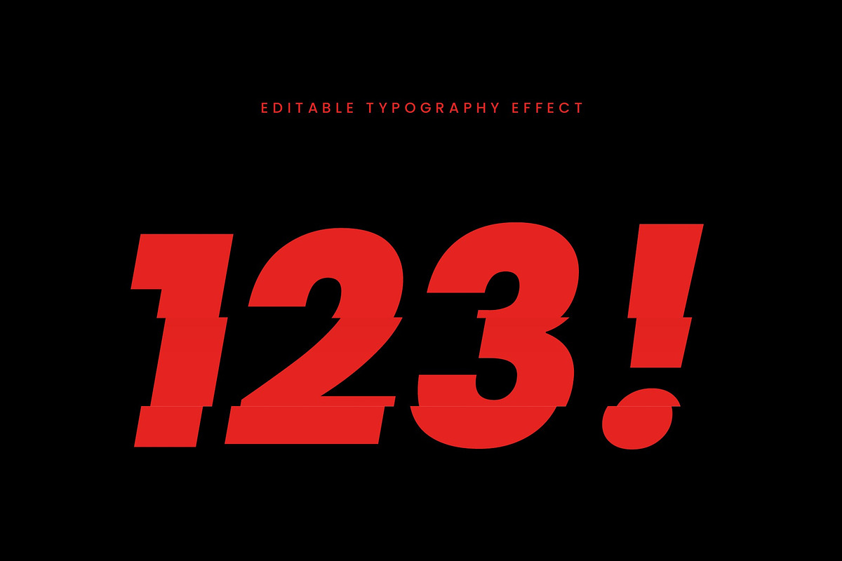 Bold Slashed Text Effect preview 2