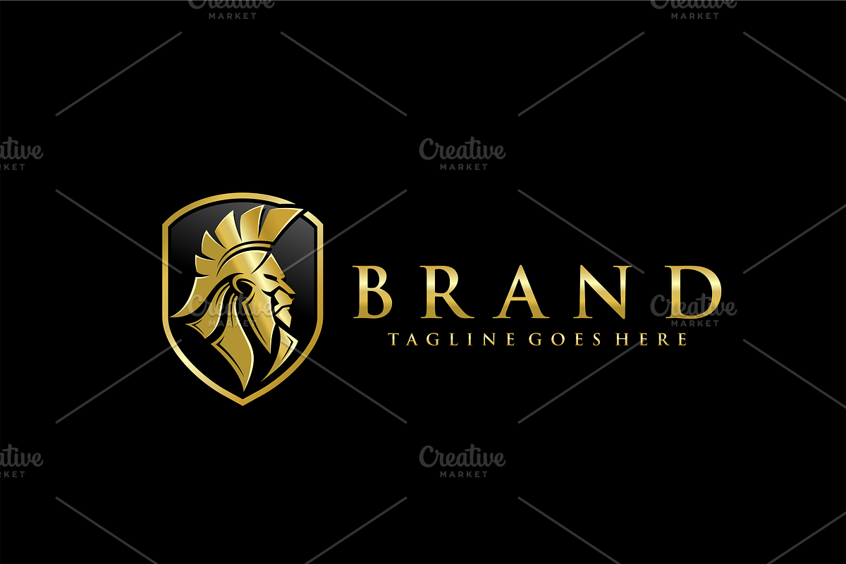 Golden Spartan Lion Crest Logo, a Branding & Logo Template by VectorCrow (Photo 2 of 6)