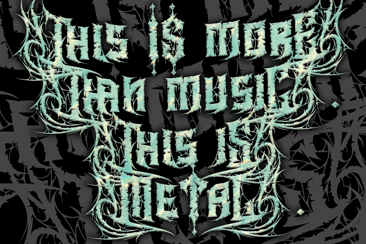 Heavytal - Heavy Metal Font, a Blackletter Font by Letterara (Photo 9 of 15)
