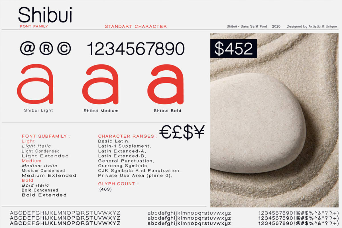 Shibui - Sans Serif font Family preview 2