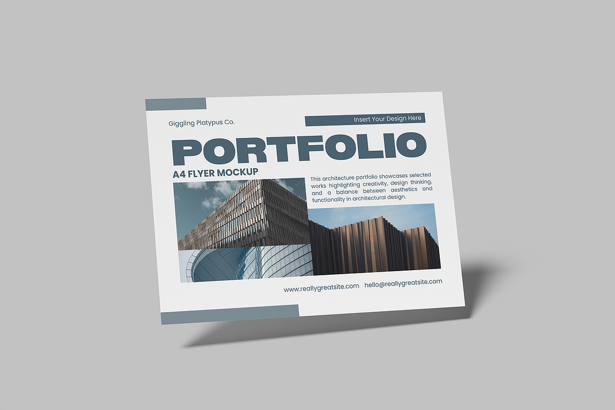 A4 Flyer Landscape Mockup, an Advertising Mockup by rizalamora (Photo 3 of 13)