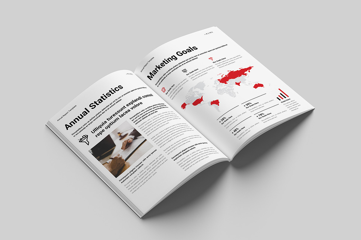 Annual Report Template, a Brochure Template by GoldenGrid Studio (Photo 9 of 10)