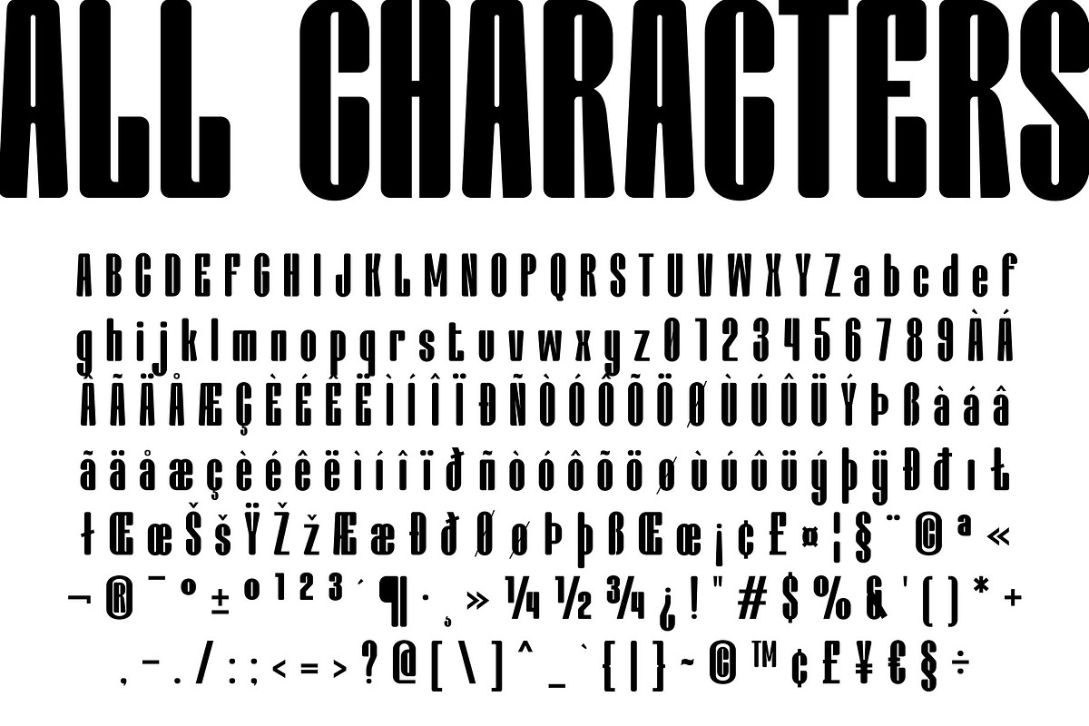 CS Monstra – Condensed Font, a Sans Serif Font by Craft Supply Co. (Photo 8 of 8)