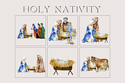 Holy Nativity - Watercolor Set, a Seasonal Illustration by Tati Bordiu (Thumbnail 3 of 7)