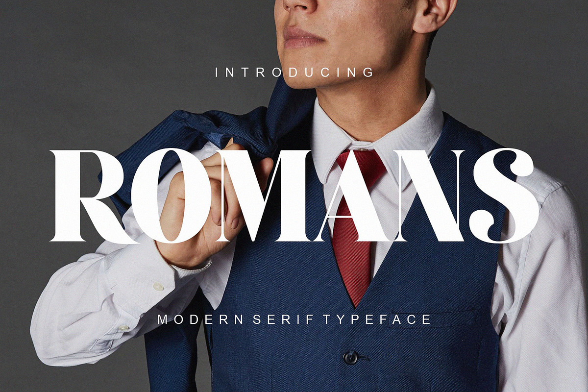 ROMANS Modern Serif Font, a Slab Serif Font by Alfinart (Photo 1 of 8)