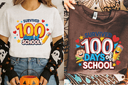 Survived 100 Days of School PNG Bund, a Graphic by Cut File (Thumbnail 2 of 5)