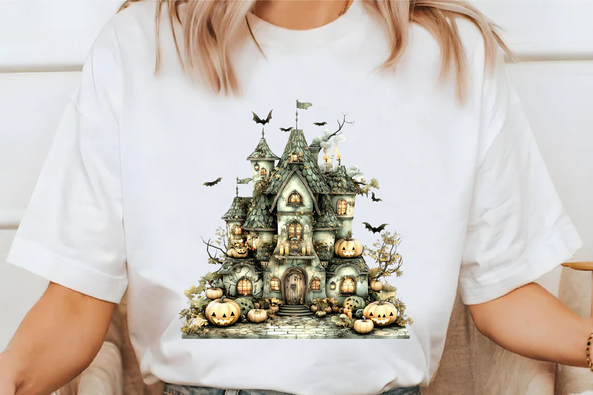 Whimsical Halloween House Clipart, an Illustration by designcity5 (Photo 4 of 5)