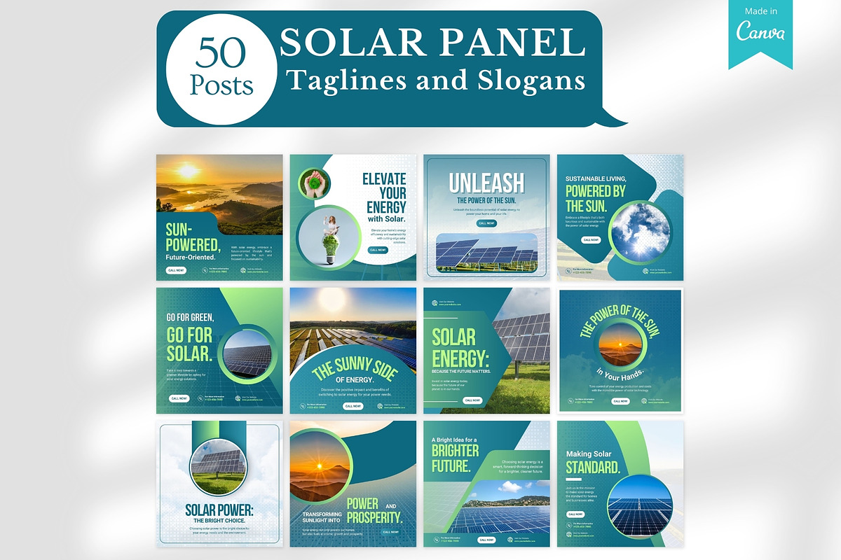 430 Solar Panel - Canva Templates, a Social Media Template by Viral Content Design (Photo 2 of 16)