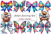 Autism Awareness Bow Clipart, an Illustration by DreamArtGraphic (Thumbnail 1 of 4)
