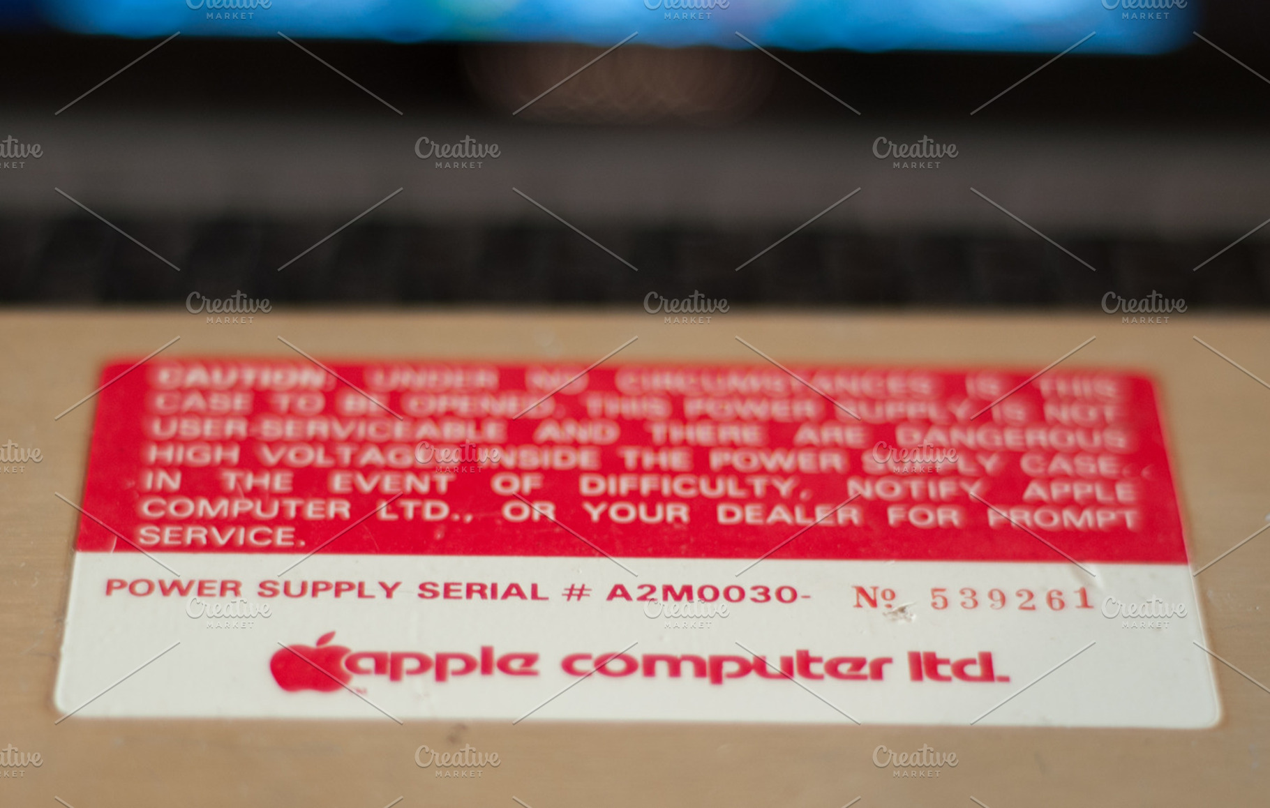 Old Apple Power Supply Sticker