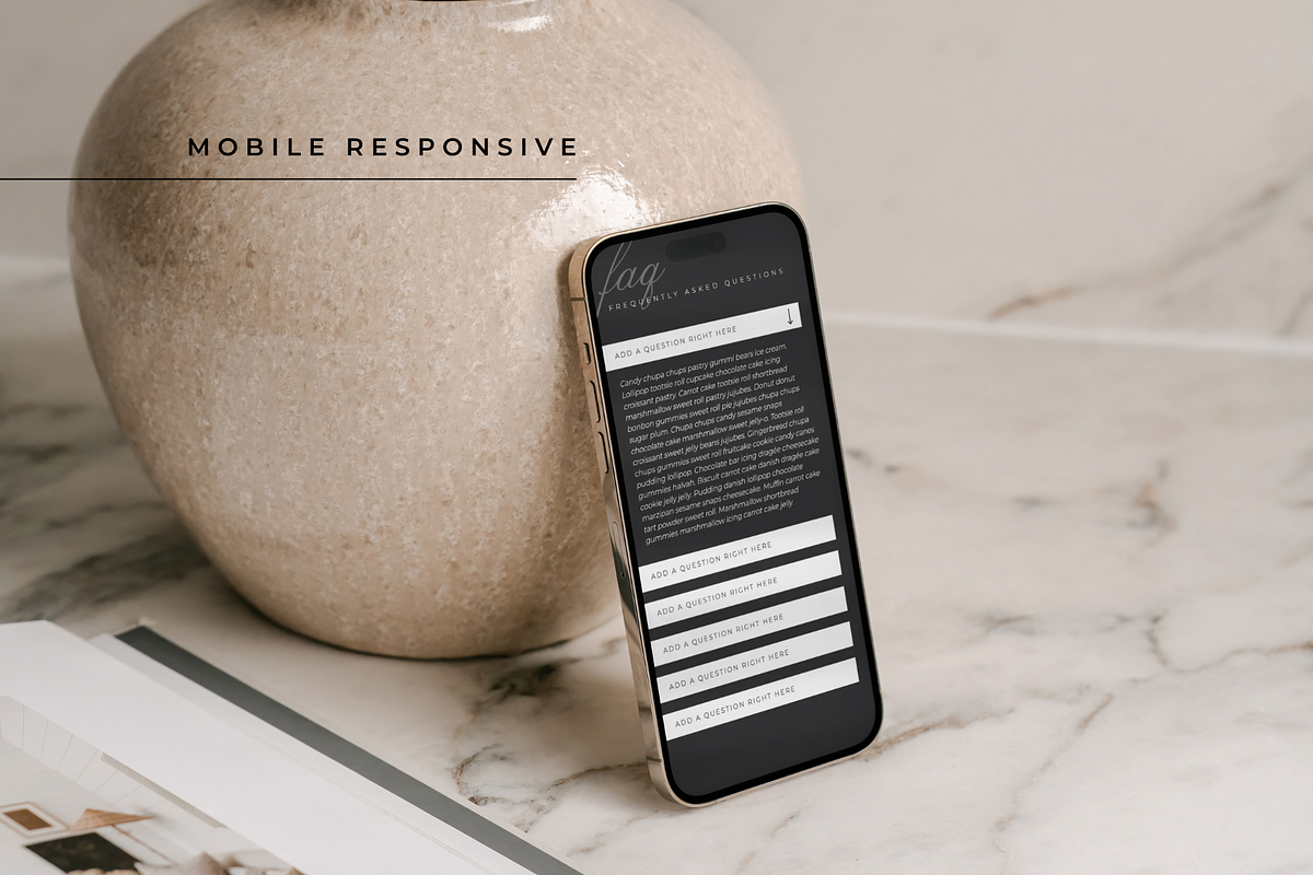 FAQ Showit Add On Templates, a Websites & App Template by Blush Created (Photo 4 of 10)