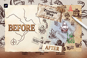 Treasure Map Procreate Brushes, a Shape Add-On by Spasibenko Art (Thumbnail 2 of 13)