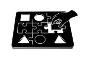 50 Education Learning Silhouette Bun, an Illustration by Creativeshirt (Thumbnail 9 of 51)