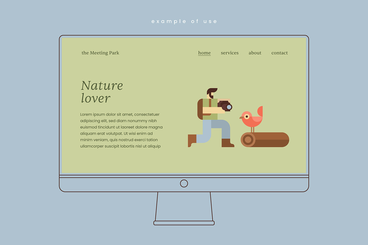Geometric Life - Park Activities, a Person Illustration by Léo Alexandre (Photo 14 of 17)
