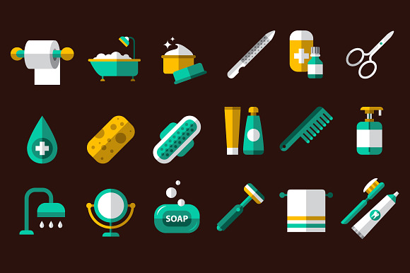 Hygiene Flat Icons