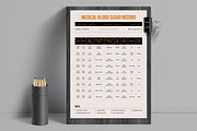 Medical Blood Sugar Record Layout, a Stationery Template by ContestDesign (Thumbnail 1 of 3)