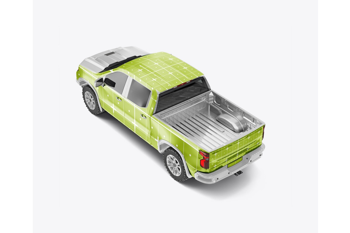 Pickup Truck Mockup, a Product Mockup by OneVectorStock (Photo 5 of 16)