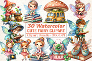 Cute Fairy School Sublimation Clipar, an Illustration by DreamCafeArt (Thumbnail 1 of 5)