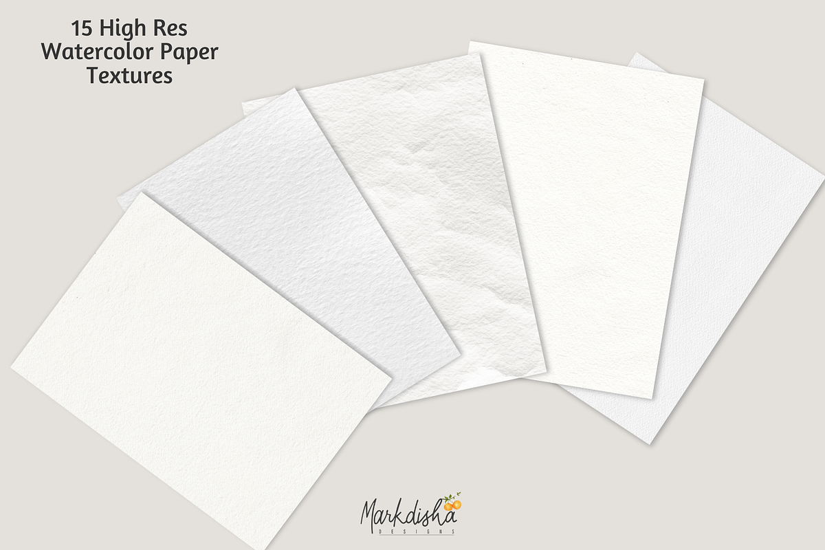 Watercolor Paper Textures, a Texture Graphic by Markdisha Designs (Photo 2 of 2)