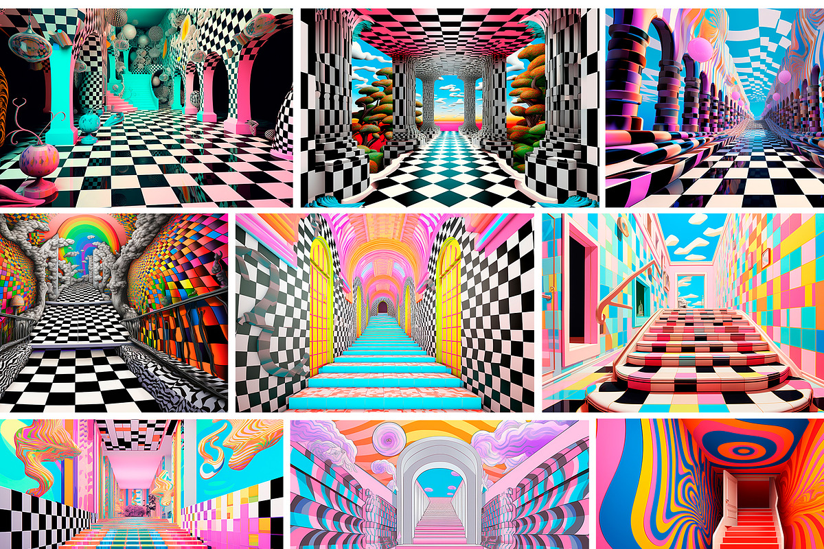 Trippy vibes. Collage posters, an Object Graphic by LaVika