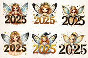 New Year Fairy Girls Clipart, an Illustration by CreationArt (Thumbnail 2 of 4)