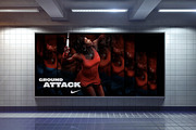 Posters in the subway Mockup Set, an Advertising Mockup by Best Pixels™ (Thumbnail 4 of 8)