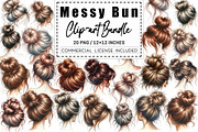 Messy Bun Clip-art, a Graphic by CitraGraphics (Thumbnail 1 of 4)