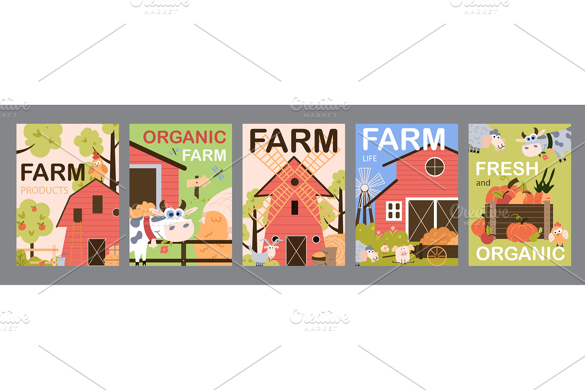 Farm Products Posters, a Texture Illustration by alexdndz