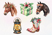 Western Cowboy Christmas Clipart, an Illustration by Dream Creation (Thumbnail 6 of 6)