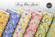 Watercolor Flowers Seamless Patterns, an Illustration by OlDm_Shop (Thumbnail 3 of 10)
