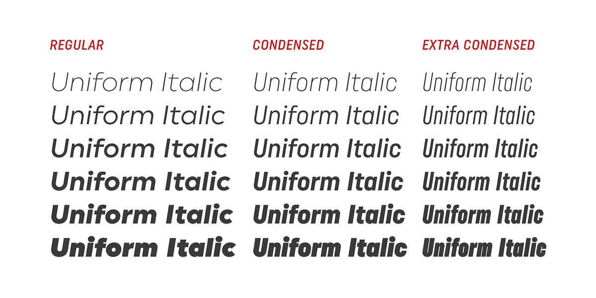 Uniform Italic, a Sans Serif Font by Miller Type Foundry (Photo 3 of 12)