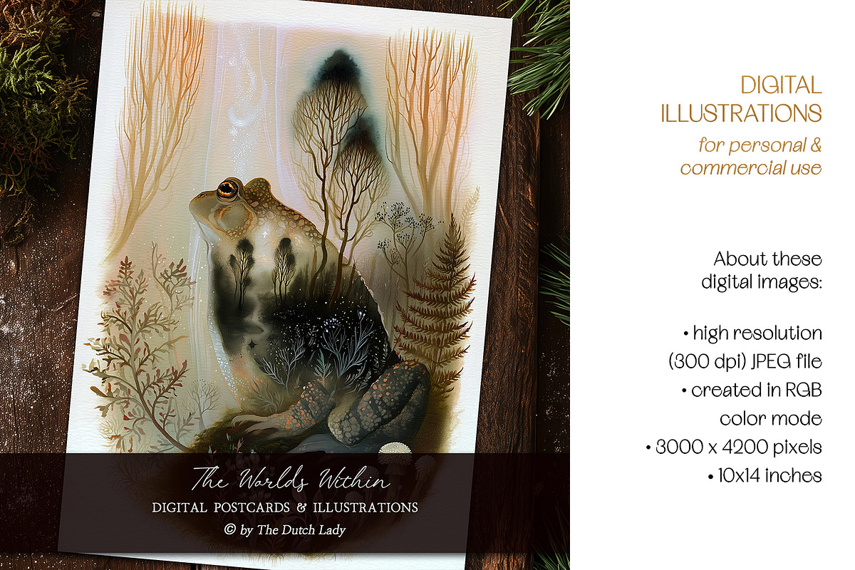 The Worlds Within Magical Postcards, a Decorative Illustration by The Dutch Lady Designs (Photo 4 of 7)