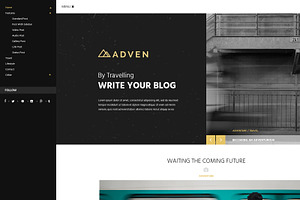 ADVEN - A BLOG PSD TEMPLATE