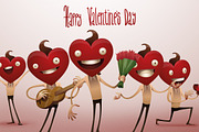Happy Valentines day bundle, vector, an Illustration by IvanNikulin (Thumbnail 1 of 2)
