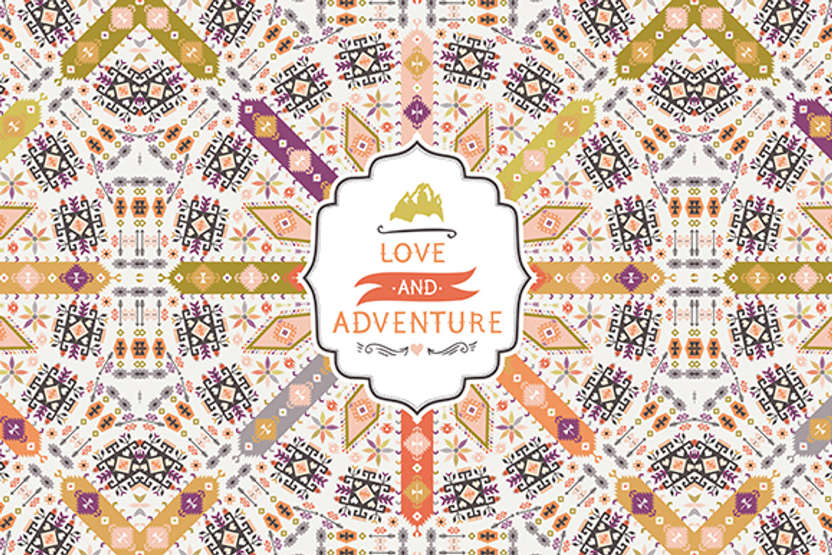 Circular set of aztec patterns preview 4