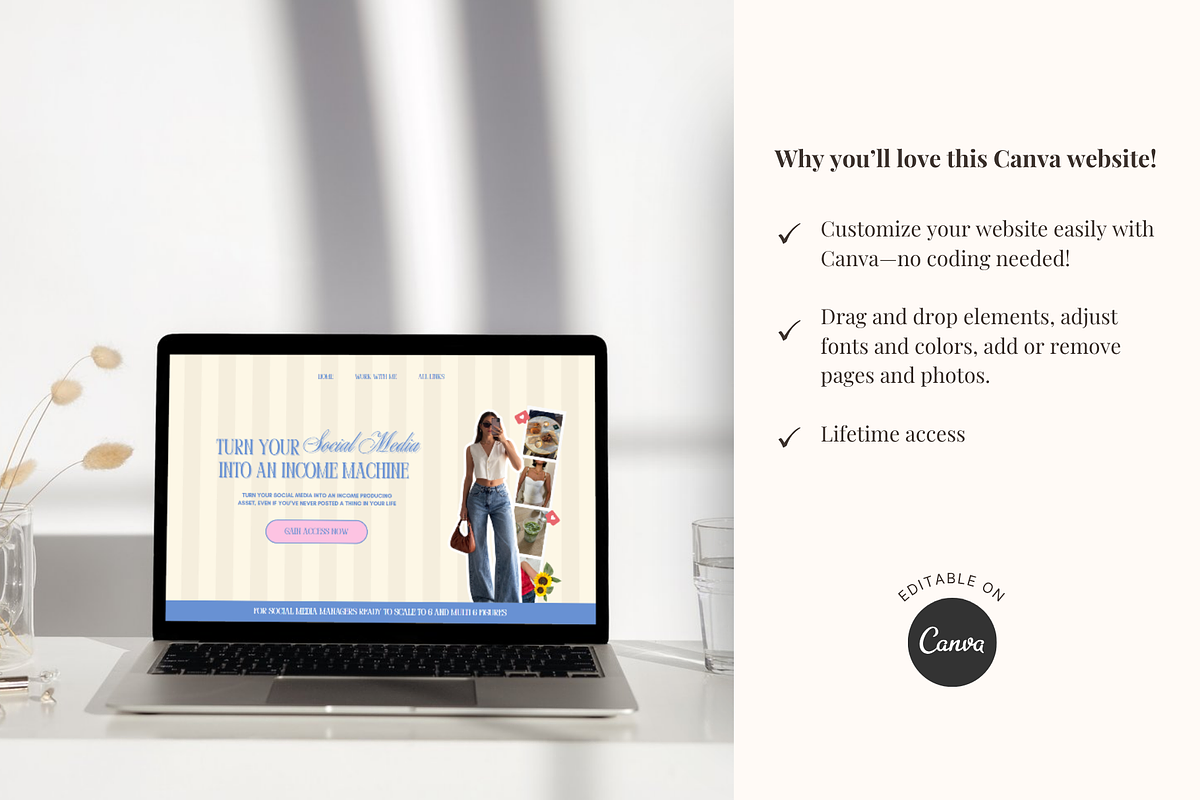 Stan Store Sales Page Canva Website, a Landing Page Template by GlamWebDesigns (Photo 6 of 9)