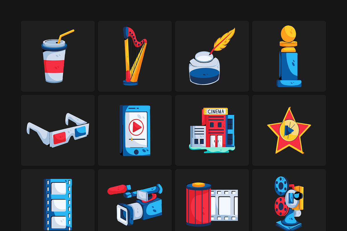 Theater and Cinema Icon Set, a Duotone Icon by Prosymbols (Photo 6 of 8)