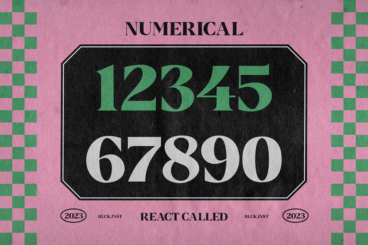 React Called, a Serif Font by Black Junst (Photo 7 of 11)