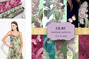 Lilac Seamless pattern