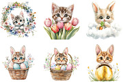 Easter Bunny Cat Peeking Sublimatio, an Illustration by DreamArtGraphic (Thumbnail 3 of 4)