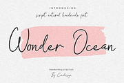 Wonder Ocean, a Handwritten Font by cocodesign (Thumbnail 1 of 7)