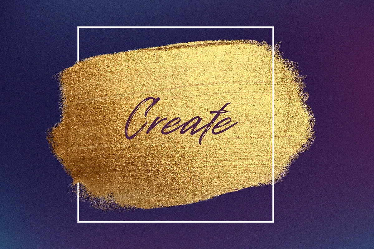 12 golden paint brush strokes, a Texture Graphic by Kat Anti (Photo 5 of 5)