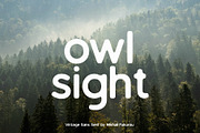 owl sight - vintage sans serif, a Sans Serif Font by Mikhail Fukurou (Thumbnail 1 of 8)