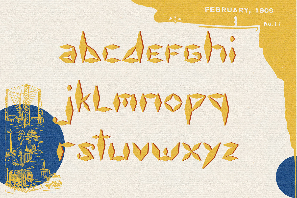 Modern Electrics OTF Font Revival, a Sans Serif Font by GiGiDesigns.ink (Photo 3 of 6)
