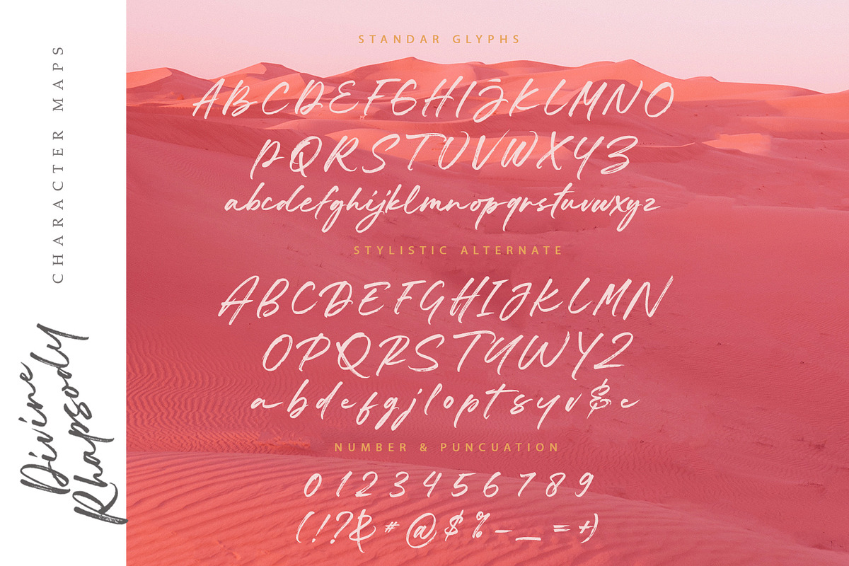 Divine Rhapsody, a Script Font by NUGS (Photo 5 of 7)