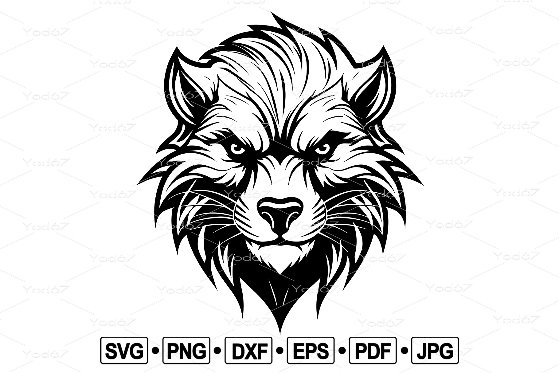 Vector of wolverine head design., an Animal Illustration by yod67