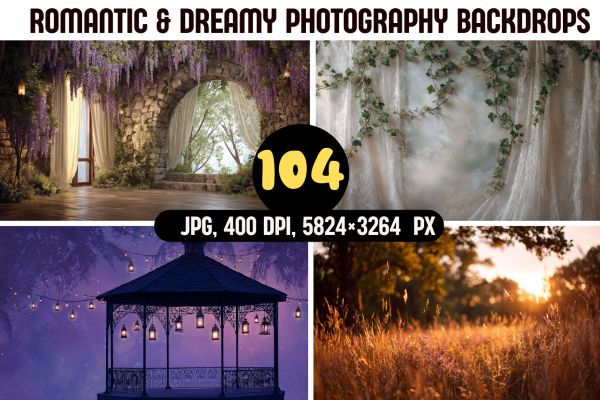 Romantic & Dreamy Photo Backdrops, a Background Graphic by PrintHaven Designs (Photo 1 of 12)