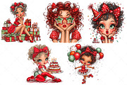 Funny Birthday Party Girl Bundle, an Illustration by Craft Nest (Thumbnail 7 of 9)