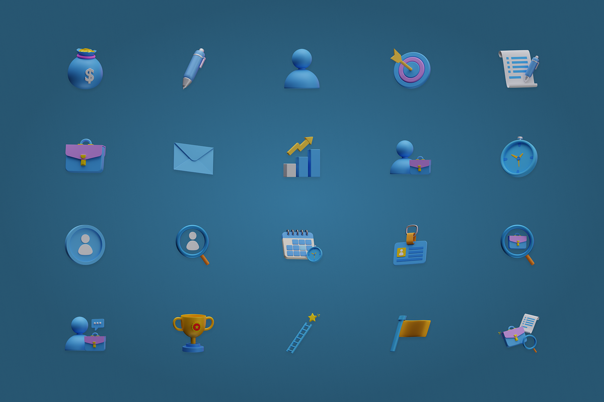 3D Job Career Illustration, an Object Graphic by Illustrava (Photo 8 of 8)