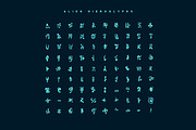 Alien hieroglyphics, a Symbol Font by Poloviiinkin (Thumbnail 3 of 3)